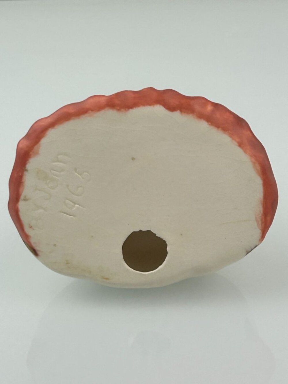 Vintage 1960s Girl Ceramic Pottery Lipstick Holder Vanity Artist Dated MCM Lady - Picture 13 of 16